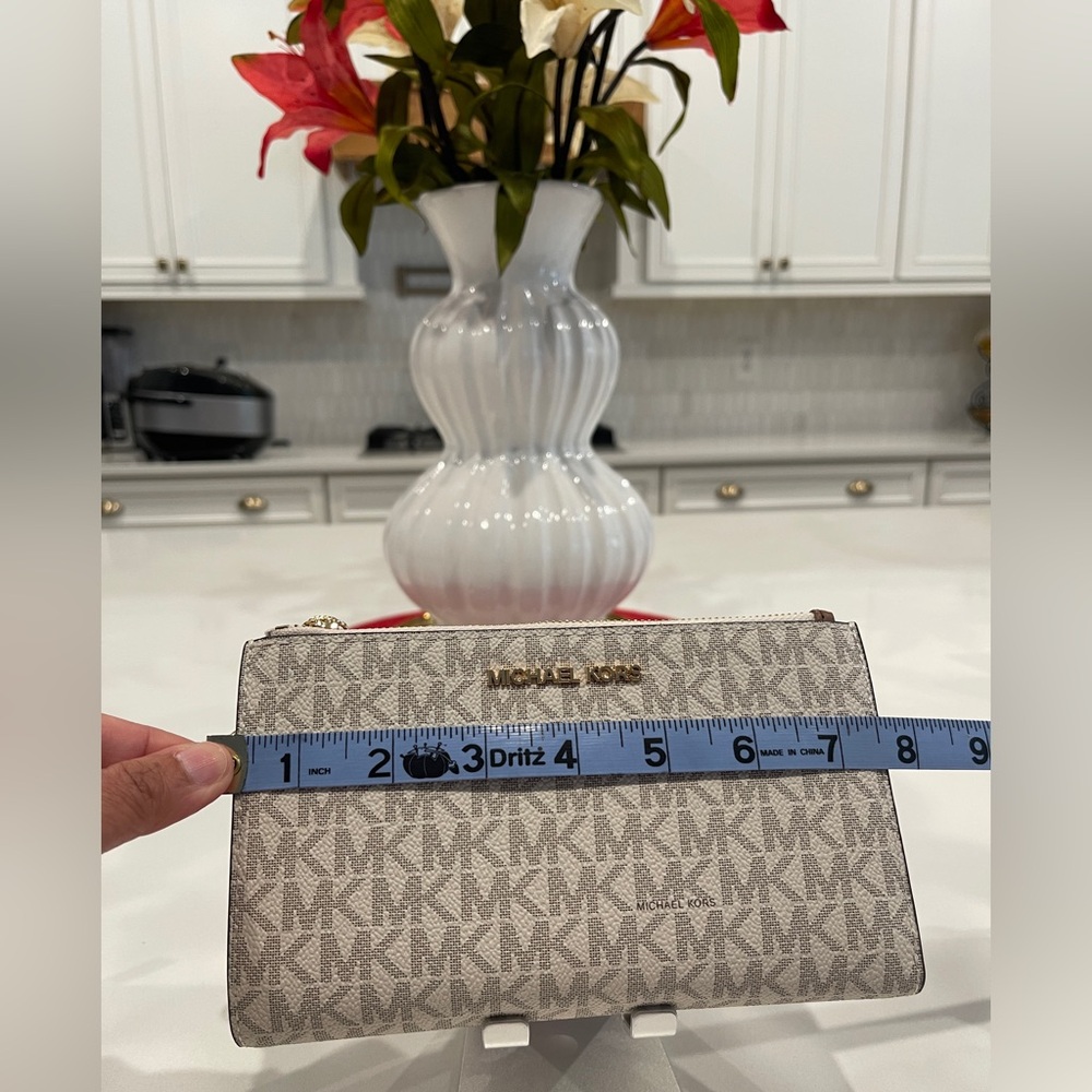 Michael Kors Gray Clutch Wristlet with Monogram Design - Picture 6 of 6